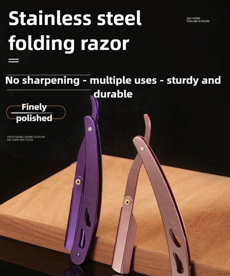 Shaving Blades or Straight Edge Razor Haircut Beard Eyebrow Shaving Tool Manual Depilation Razor Hairdresser Trimming