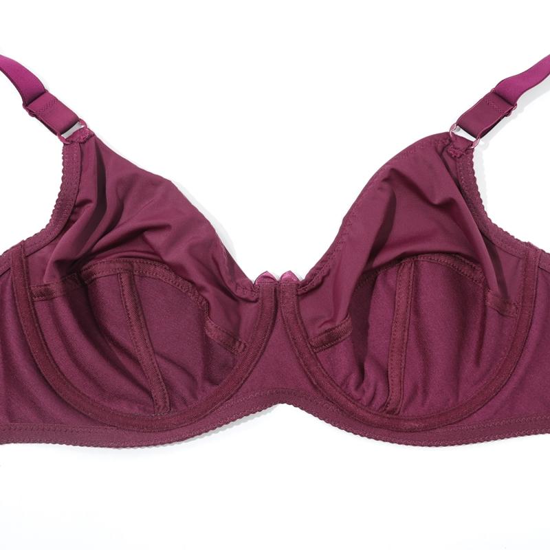 Moteriška didelio dydžio liemenėlė, pilnai dengianti, elegantiška braletė, 95F-120F kaušeliai, be paminkštinimo, itin plonas, didelis apatinis trikotažas