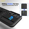 For Xiaomi Redmi 15 4G (EU) (171mm) Case Kickstand PC+TPU Phone Cover with Camera Lens Slider