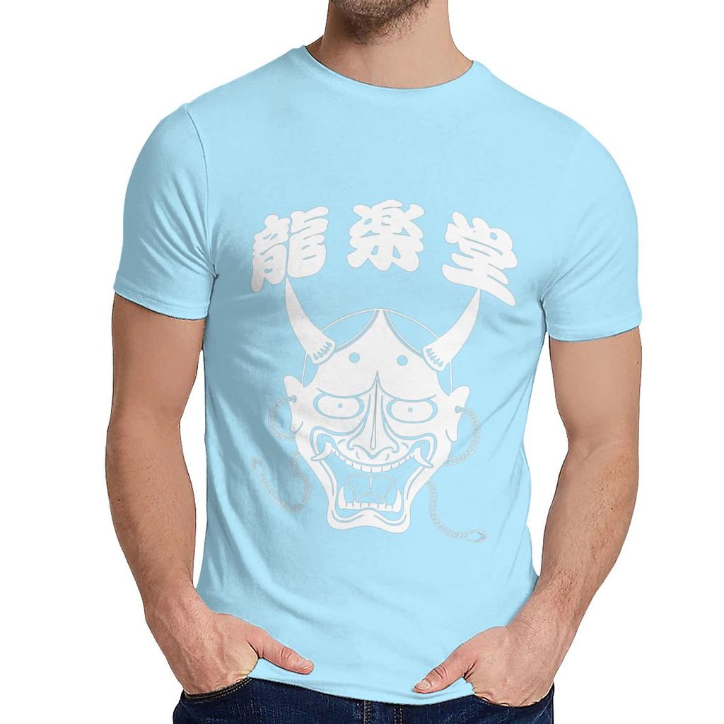 Japan Hannya Mask T Shirt Round Neck Harajuku Man Cotton Big Size T Shirt
