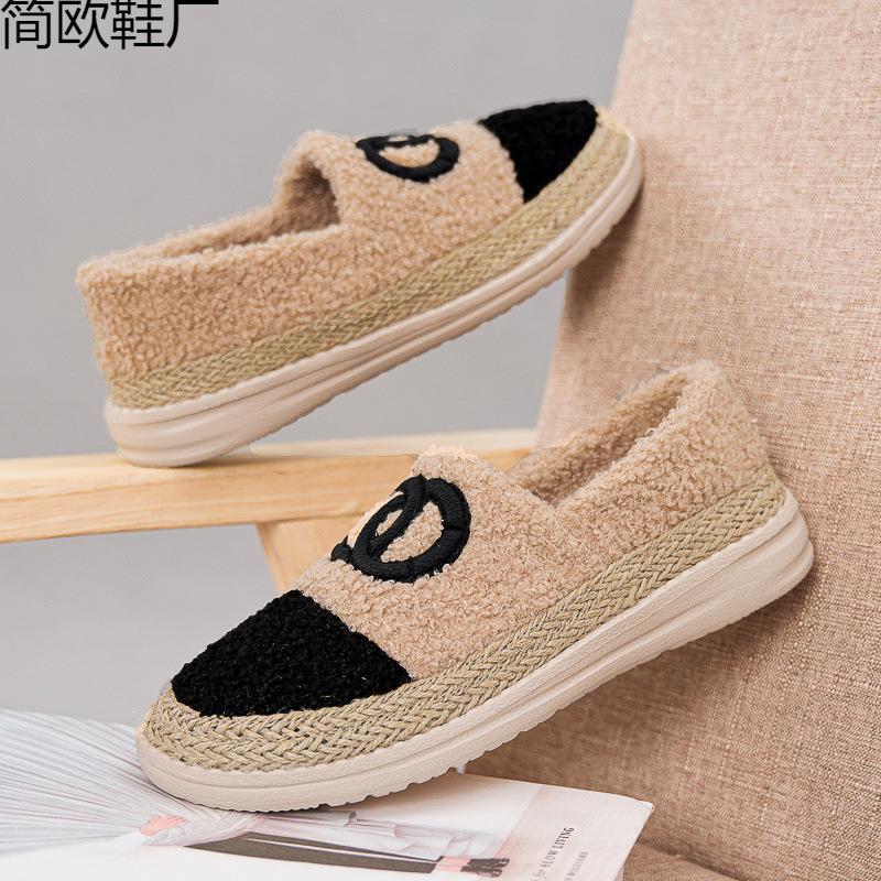 Женские зимние велюровые теплые хлопковые туфли повседневные модные универсальные хлопковые туфли 35
