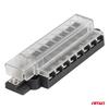 Fuse box with screw connectors, 8 sockets, AMIO-03837