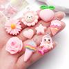 DIY Resin Pink Bear Lollipop Ornaments: Necklace, Earrings, Key Pendant Accessories