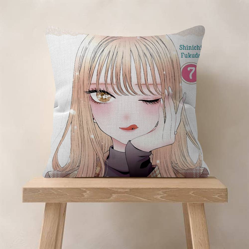 My Dress Up Darling Anime Pillow Gift Home Office Decoration Bedroom Sofa Car Cushion Cover Case 45x45