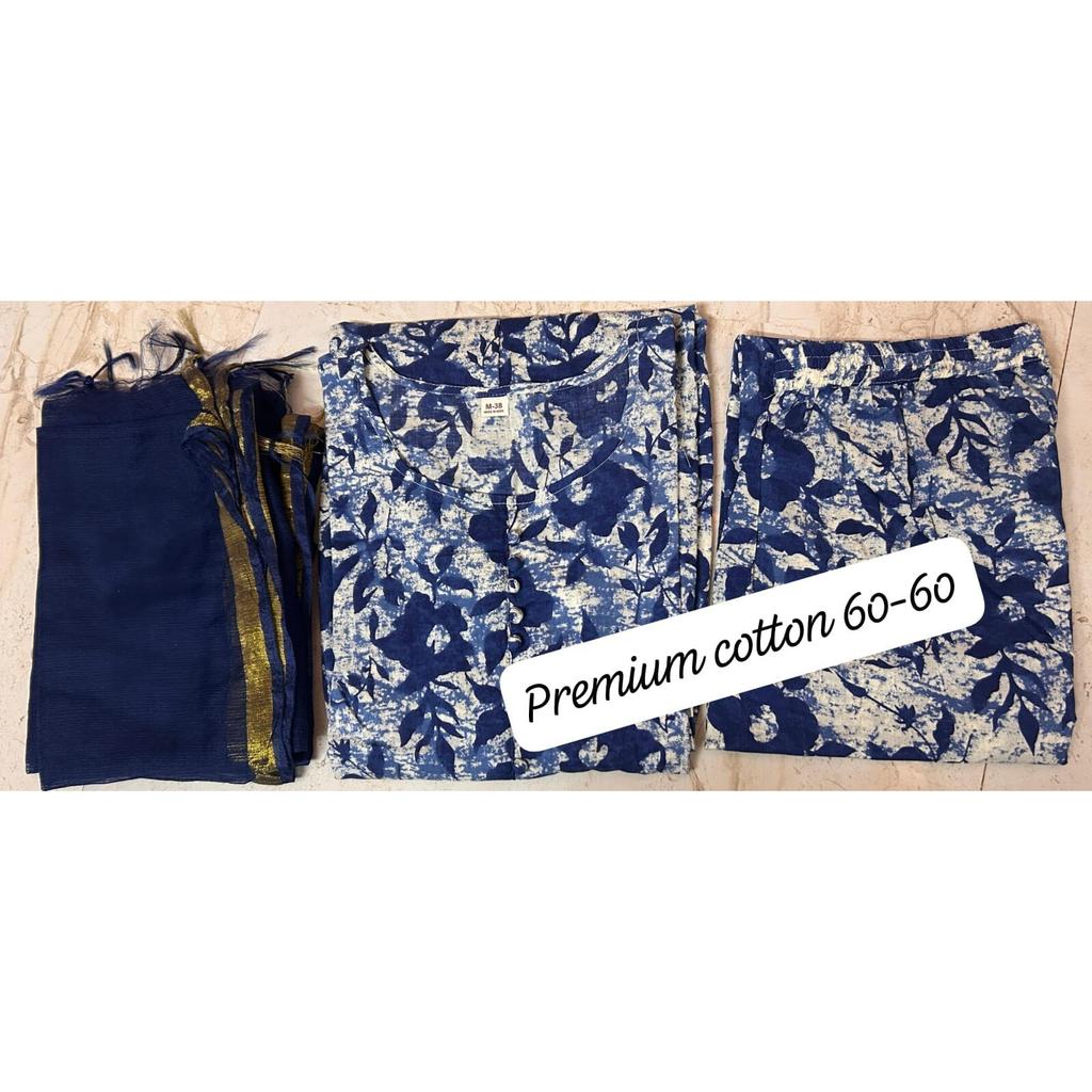 Print Anarkali Designer Kurta Pant Dupatta Set Women Party Wear Top Tunic Kurti SC-2321