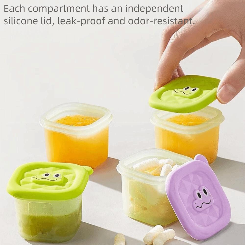 Square Shape Silicone Ice Cube Mold Heat Resistance Food Storage Container  Fruit Storage