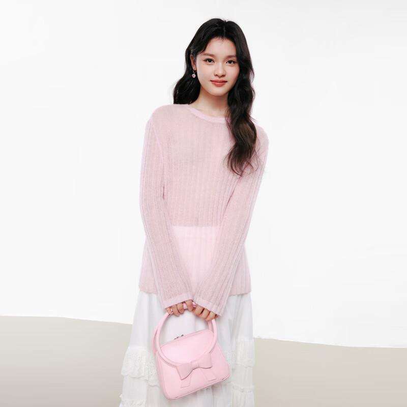 

Aishuiyiren Women s Round Neck Drop Shoulder Knit Sweater S