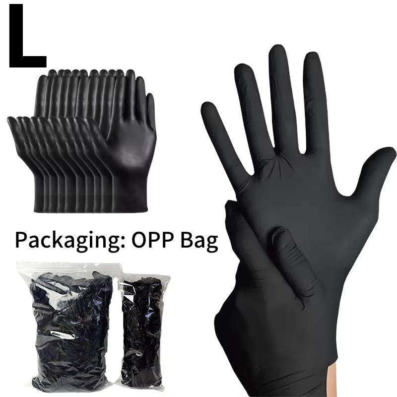 Black Disposable Nitrile Gloves Household Cleaning Gloves Pet Bathing Hair Dyeing Bathroom Nail Art Tattoo Multi-Functiona Nitri