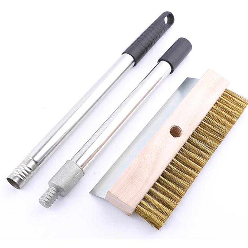 Pizza Oven Brush Pizza Stone Cleaning Tool with Robusts Brass Bristles Perfect for Enhancing Cooking Efficiency