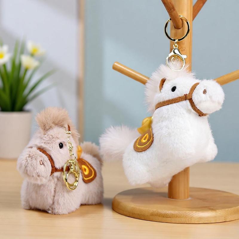 Portachiavi Fascino Cavallo Cartone Animato Ciondolo Borsa Decorazione da Appendere Portachiavi Auto Anno del Cavallo Regalo Fortunato 2026