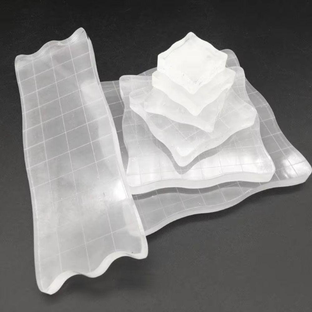 Handmade Tool Clear Stamping Tools Transparent Stamp Block Pad Acrylic Stamp Blocks Student Use
