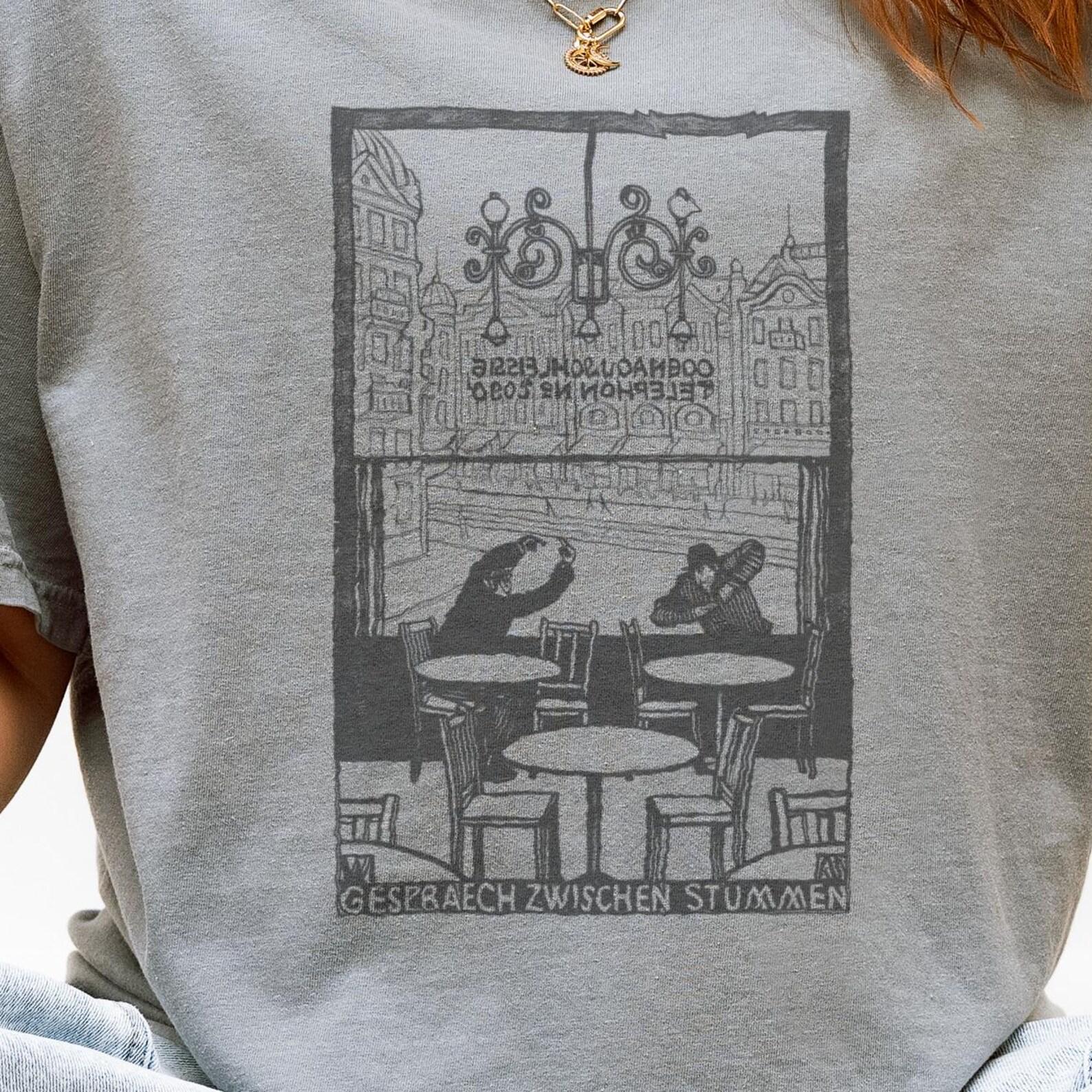 Art Deco Graphic Tee Cafe Restaurant Retro Art Print COmfort Colors 160