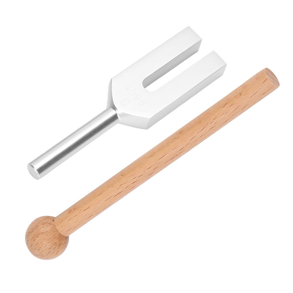 4096 Tuning Fork Aluminum Alloy Tuning Fork Wood Hammer Sound Healing Therapy Tool Set