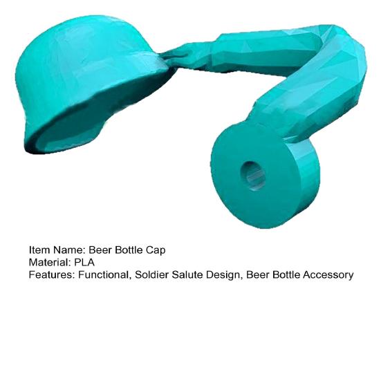 Soldier Beer Bottle Helmet Reusable Soldier Salute Bottle Cap Dustproof Beer Bottle