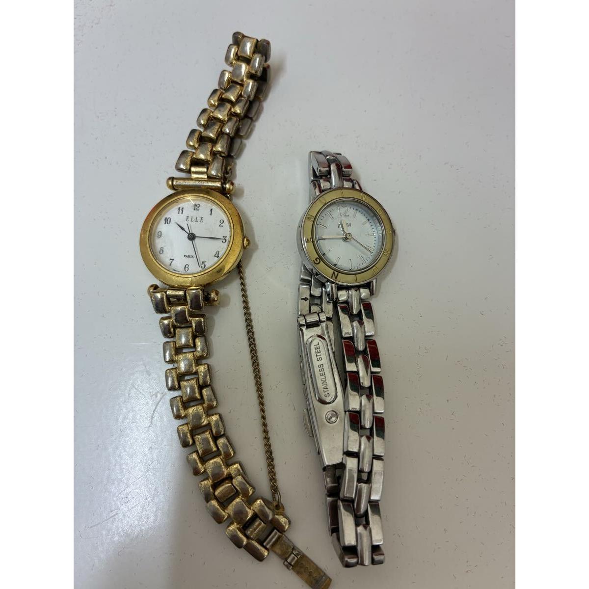 ELLE PARIS, ALBA watch 2 piece set gold silver ladies