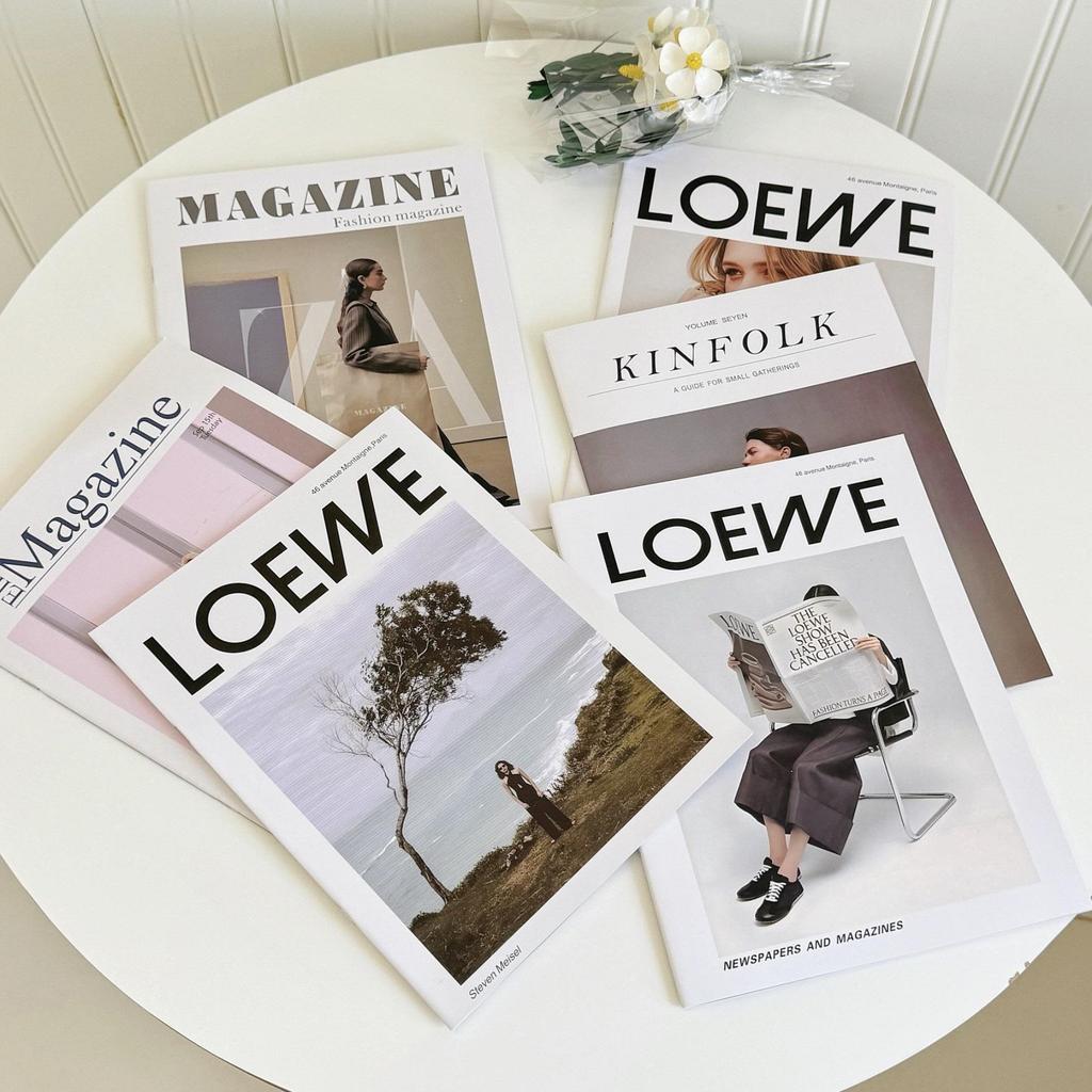 European & American Magazine Cover Props Set: Soft Background Decoration for Photography Featuring English Book Covers