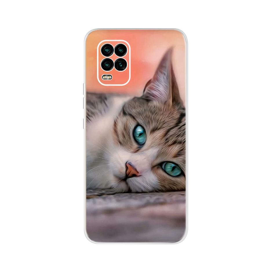 For Xiaomi Mi 10 Lite 5G Case Cute Cat Butterfly Soft Silicone Phone Cases For Xiaomi Mi 10 Lite 10Lite Back Cover Fundas Bumper