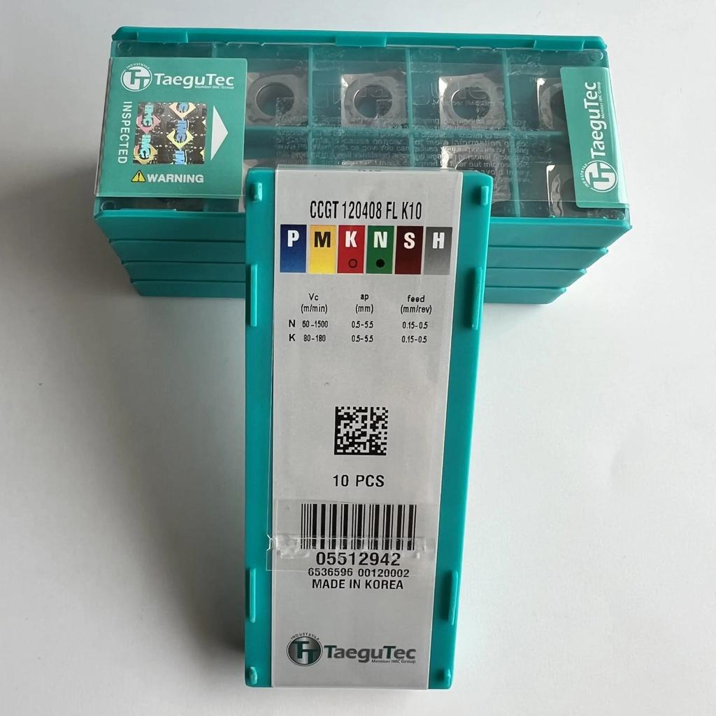 TaeguTec / CCGT120408FL K10 /Original Genuine CNC Alloy Blade 10 PCS