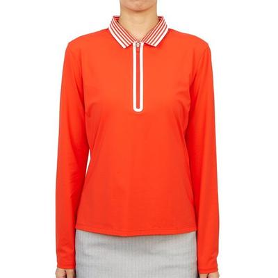 Zipore Golfwear Women S Collar Long Sleeve T ShirT g4lS23k863 Poppy