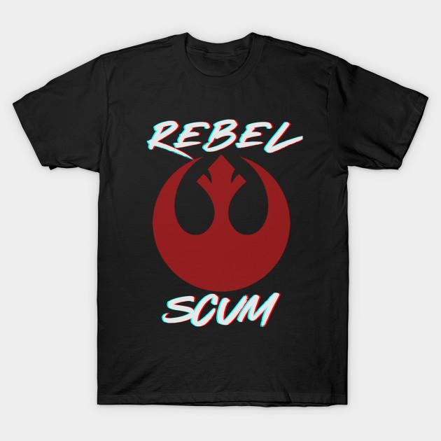 Мужская черная футболка с принтом Rebel Scum Star Wars Печать на трансферной бумаге без вырезания Хлопковая футболка S чёрный