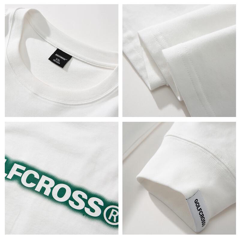GOLFCROSS Shadow Logo Pure Cotton Long Sleeve T-Shirt