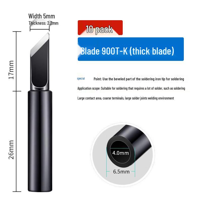 936 Internal Heating Soldering Iron Tip, Constant Temperature, Chrome & Black Diamond, Lead-Free