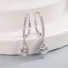 Neue 925 Sterling Silber Glänzende Zirkon Ohrringe Damen Kreis Runde Ohrringe Modisch Elegant Zirkon Geburtstagsfeier Geschenke