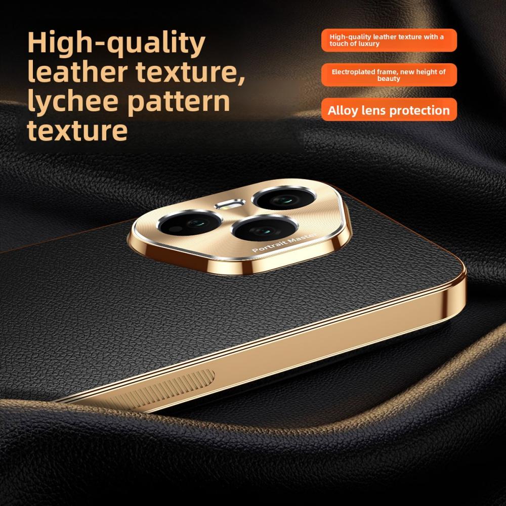For Huawei Honor 400 Pro Case Luxury PU Leather Skin Plating Lens Protective Back Cover Case For Honor 400 400Pro Phone Shell