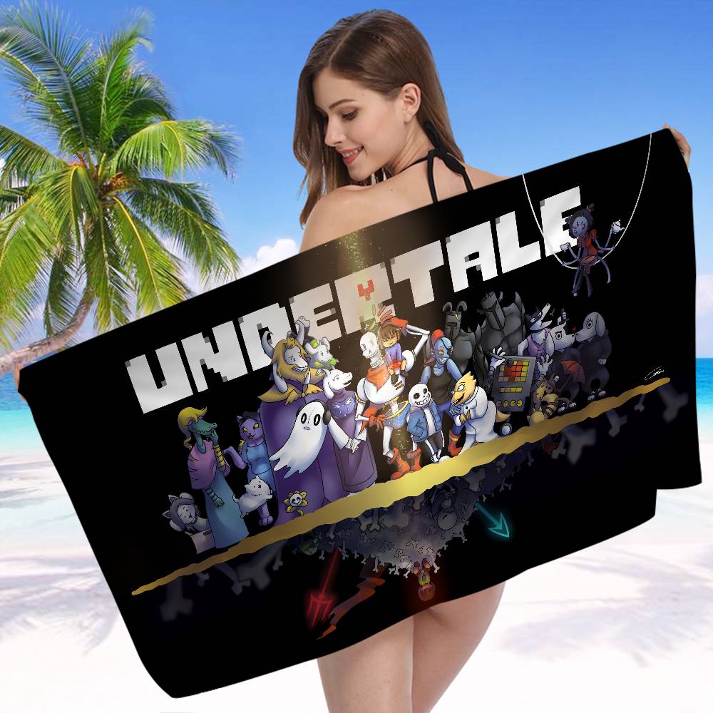 Hot Video Game U-Undertale Classic Movie Microfiber Blanket Quick Drying Beach Towels Super Absorbent Pool Towel Blanket