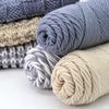 Hand-Knitted Cotton Wool Scarf Yarn for Men & Women, Coarse Wool & Milk Cotton Material, Worsted Crochet.
