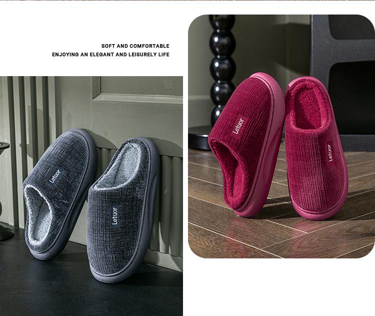 2025 Winter Furry Cotton Slippers for Women & Men – Indoor Non-Slip, Thick Sole, Warm Comfort Shoes