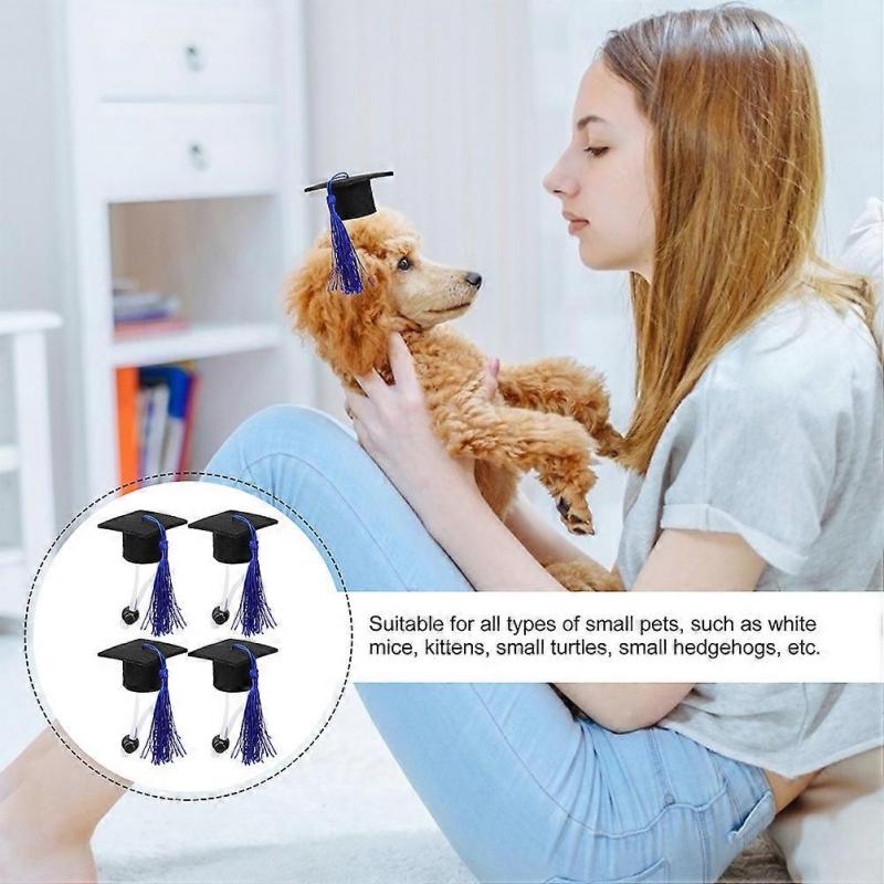 Adorable Graduation Party Dog Dr Hat Felt Fabric 2Pcs Costume