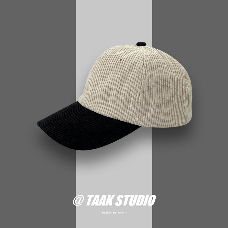 

Unisex Baseball Corduroy Cap Retro Style Adjustable Hat For Spring Gift Summer чёрный