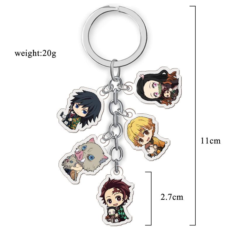 Anime Demon Slayer Acrylic Keychain Transparent Charm Manufacturer Direct Supply Multiple Styles Bulk Custom Beautiful Design