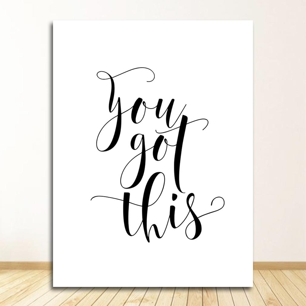 Simple Art Posters Home Decor Letters Print Canvas Painting Wall Art Fresh Minimalist for Living Room Picture