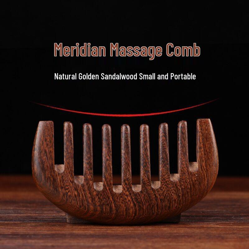 

Unpainted Sandalwood Wide-Tooth Massage Comb for Men & Women