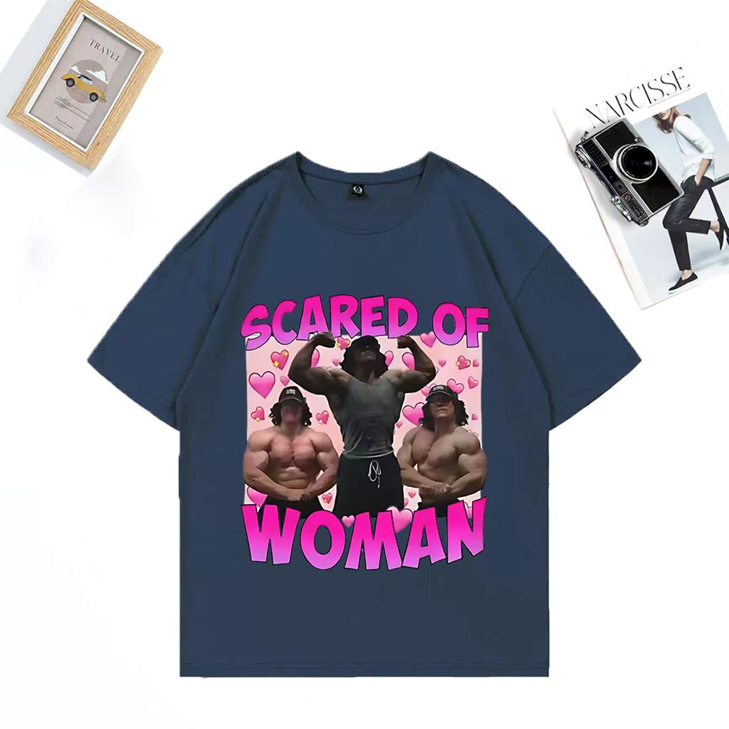 Sam Sulek Bojí se trička s kulatým výstřihem Humor Gym Fitness Lovers Grafická trička Pánská Dámská 100% Bavlna Ležérní Oversized Tričko