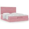 Ottomanisches Bettgestell - Maison Exclusive - Rosa Samt - 180x200 cm - Hydraulischer Stauraum