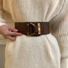 Ladies' Wide Belt Decoration Suit with Skirt, Sweater and Overcoat Elastic Waist Belt, Personalized and Fashionable, Versatile Waist Belt