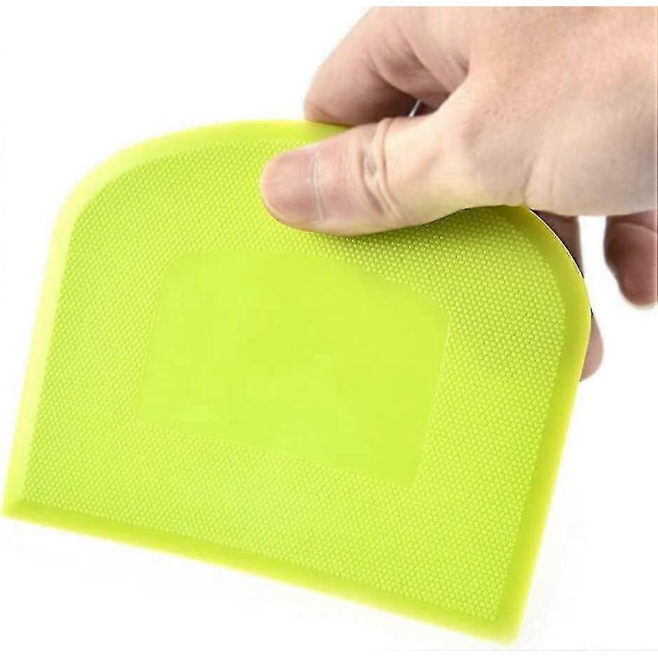 2 Pieces Dough Scraper Bowl Scraper Food-safe Plastic Dough Cutter Flexible Plastic Scraper Bench Scraper Multipurpose Food Scrappers For Bread Dough
