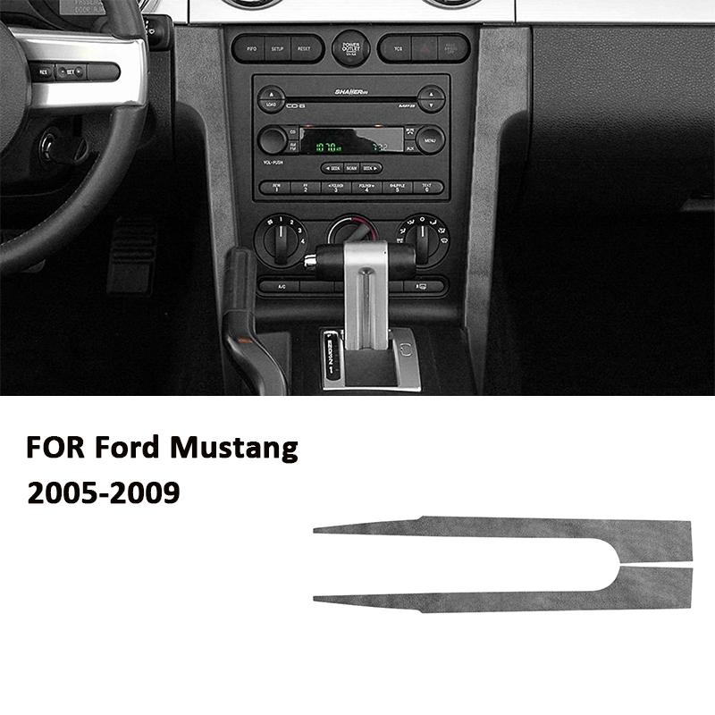 

For Ford Mustang 2005-2009 Soft Suede Fabic Car Accessories Center Console Panel Side Trim Strips Interior Decoration Sticker чёрный