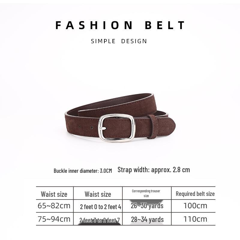 Women's Versatile Genuine Leather Belt - European & American Style for Summer Skirts