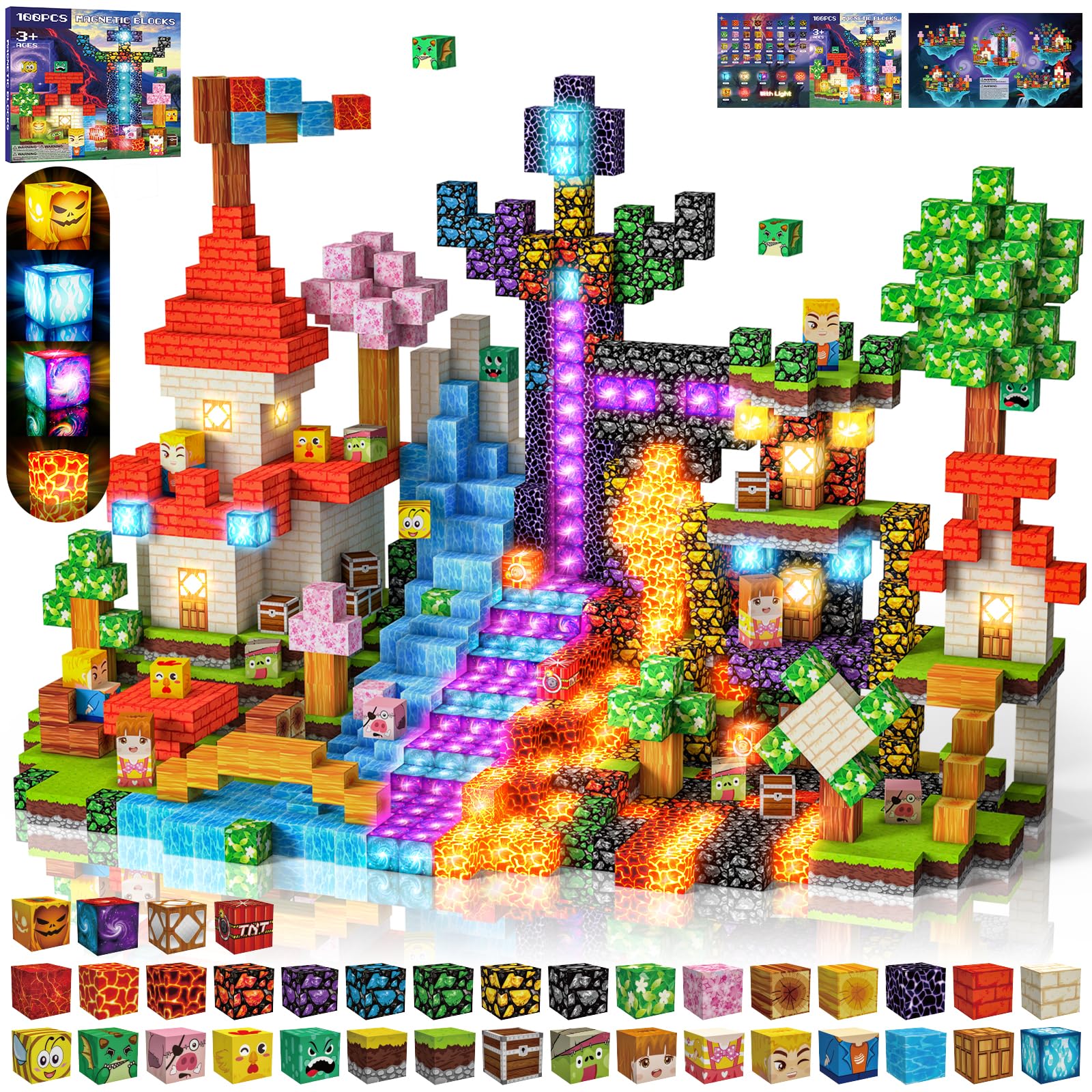 

100 Pcs Magnetic Building Blocks, Magnetic Toys, Educational Toys for Kids, Learning and Building Construction Toys for Boys and Girls, Birthday