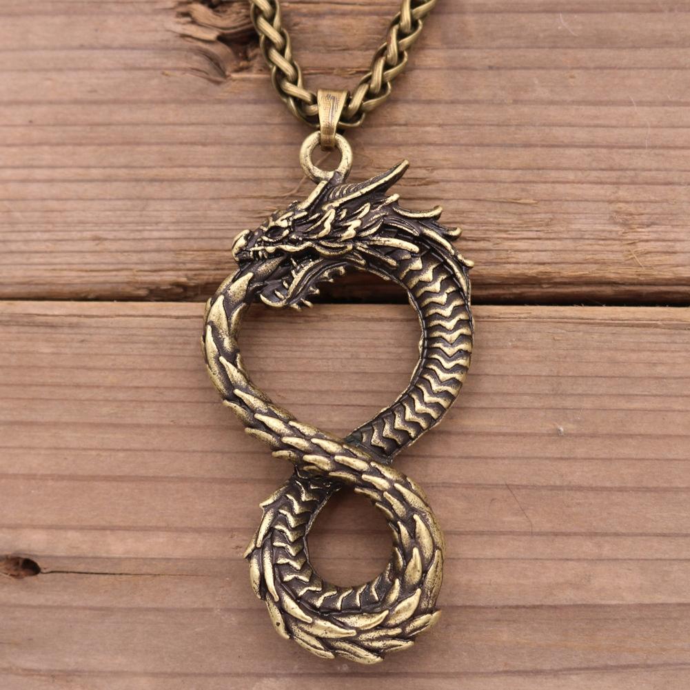 Ouroboros Dragon Necklace Greek Egyptian Symbol 124