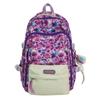 Large Student Capacity Backpack With Bear And Flower Print Design Daily For
