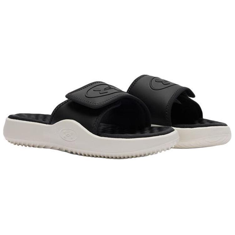Under Armour Ignite Pro 8 Simple Comfortable Non-Slip Slide Sandals Women Footwear Black White 6000033-024
