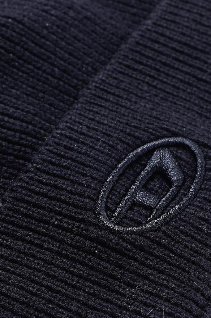 Diesel Knit Cap with A040920DAOB 9XX Men's Logo, UNI, Black,
