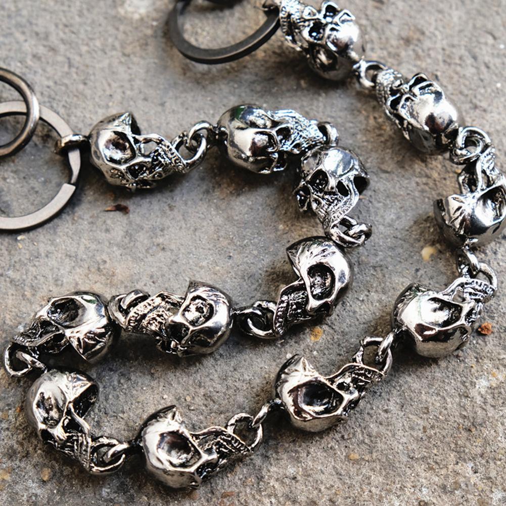 1pc 59cm Men Waist Key Chain Skull Head Metal Vintage Biker Chain Jewelry Jeans Hip Fashion Pan N9V2