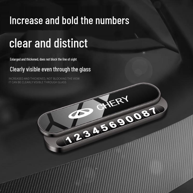 Compatible with Chery Arrizo 5 PLUS, Tiggo 8, Explore 06, Fengyun T9, A8 Parking Number Plate Phone Car Moving Card