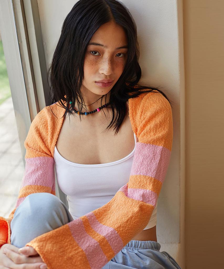 Top Girl Tg Color Block Bolero Knit Cardigan_T316Ot801
